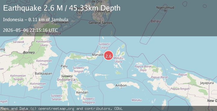 Map of Northern Molucca Sea