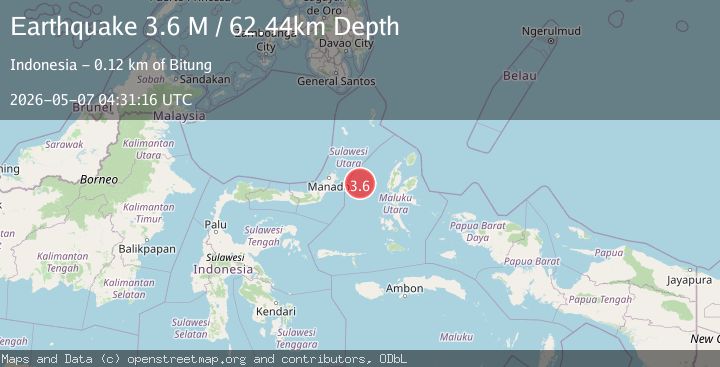 Map of Northern Molucca Sea