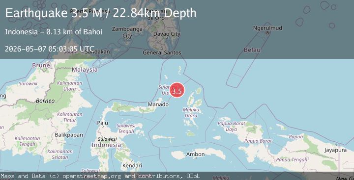 Map of Northern Molucca Sea