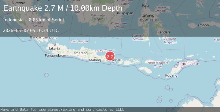 Map of Bali Sea