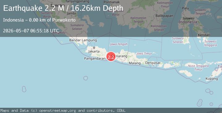 Map of Java, Indonesia