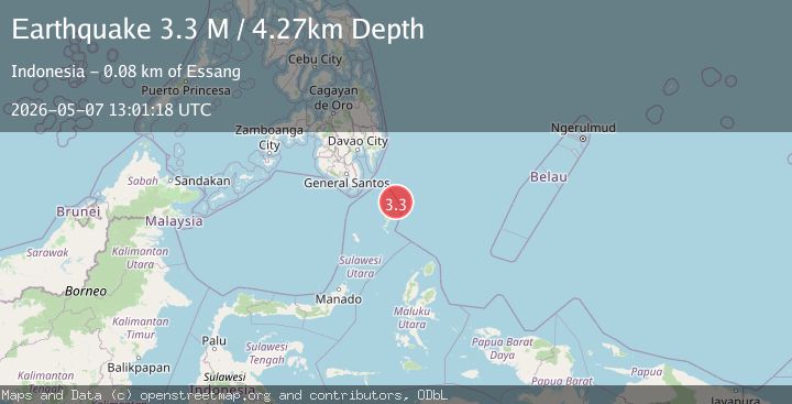 Map of Talaud Islands, Indonesia