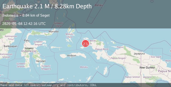Map of West Papua Region, Indonesia