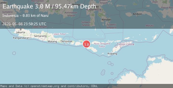 Map of Sumbawa Region, Indonesia