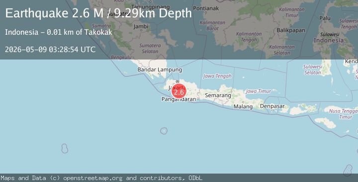 Map of Java, Indonesia