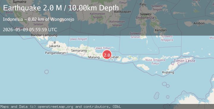 Map of Bali Sea