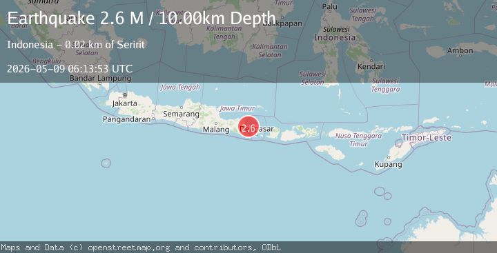 Map of Bali Region, Indonesia