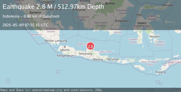 Map of Java, Indonesia