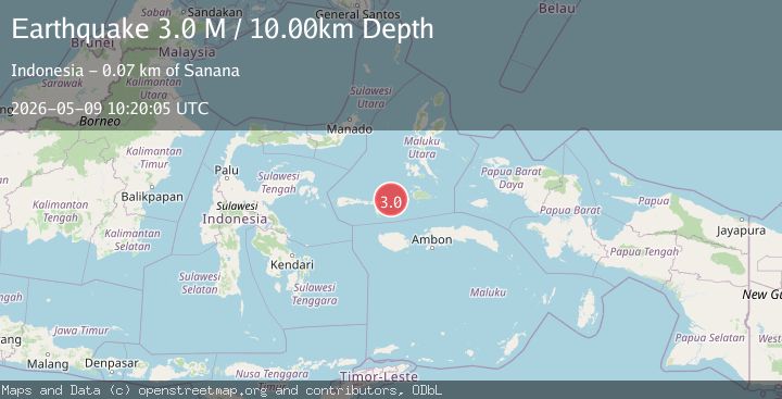 Map of Southern Molucca Sea