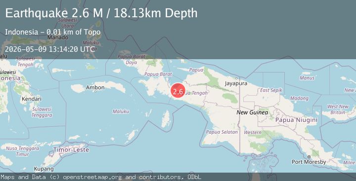 Map of West Papua Region, Indonesia