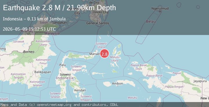 Map of Northern Molucca Sea