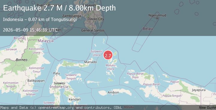 Map of Northern Molucca Sea