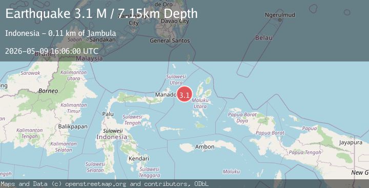 Map of Northern Molucca Sea
