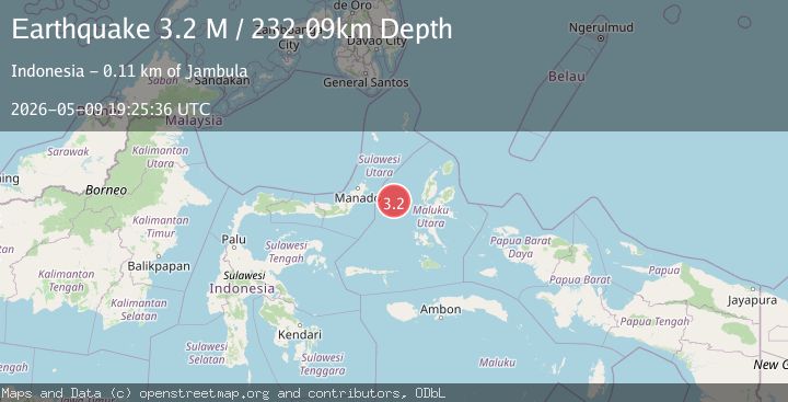 Map of Northern Molucca Sea
