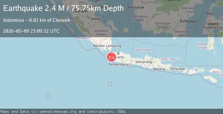 Map of Sunda Strait, Indonesia