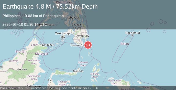 Map of Mindanao, Philippines