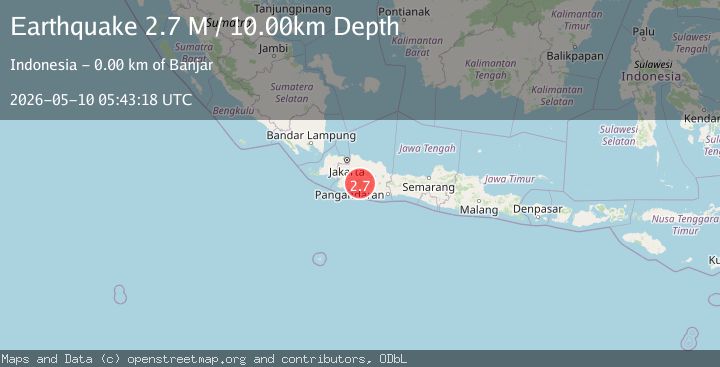Map of Java, Indonesia