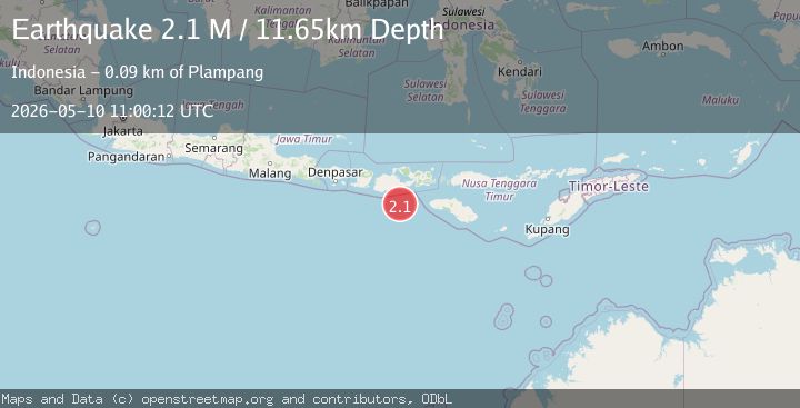 Map of Sumbawa Region, Indonesia