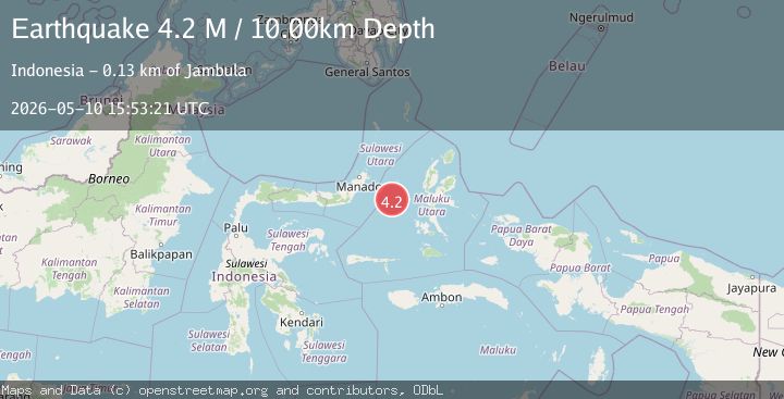 Map of Northern Molucca Sea