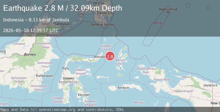 Map of Northern Molucca Sea