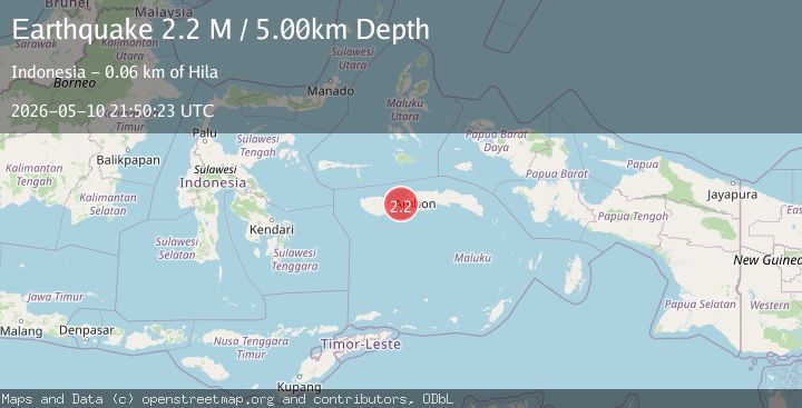 Map of Seram, Indonesia