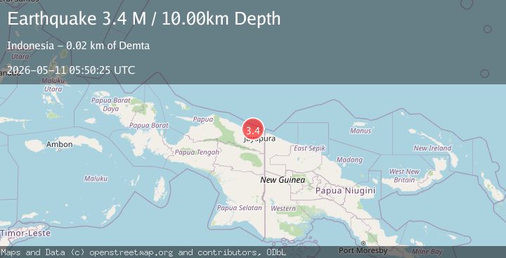 Map of Near North Coast of West Papua