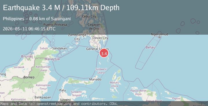 Map of Mindanao, Philippines