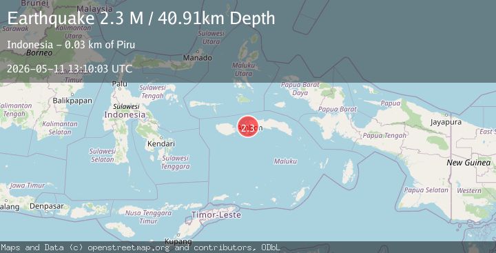 Map of Seram, Indonesia