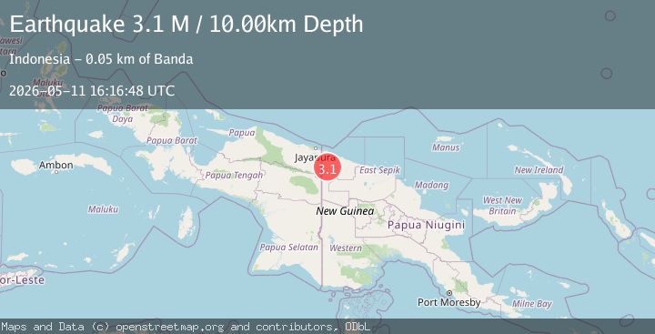 Map of New Guinea, Papua New Guinea