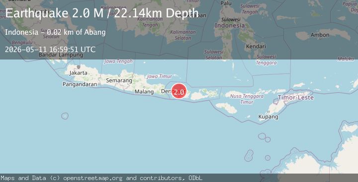 Map of Bali Region, Indonesia