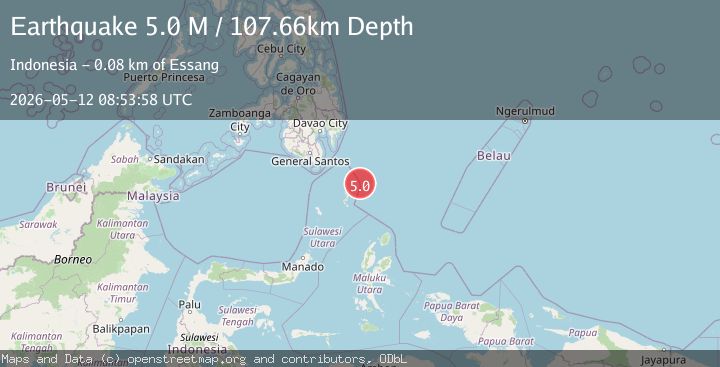 Map of Talaud Islands, Indonesia
