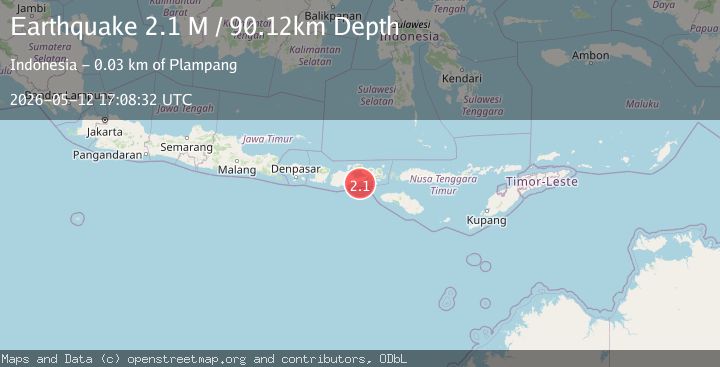 Map of Sumbawa Region, Indonesia
