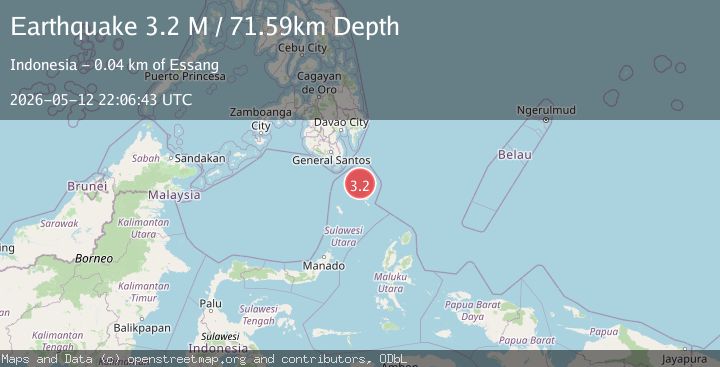 Map of Talaud Islands, Indonesia