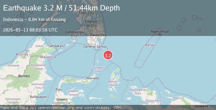Map of Talaud Islands, Indonesia