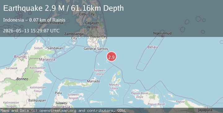 Map of Talaud Islands, Indonesia
