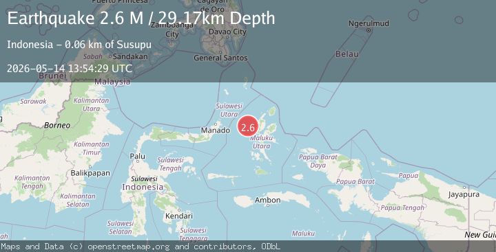 Map of Northern Molucca Sea