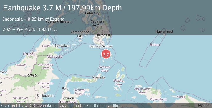 Map of Talaud Islands, Indonesia
