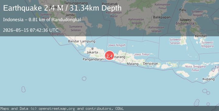 Map of Java, Indonesia