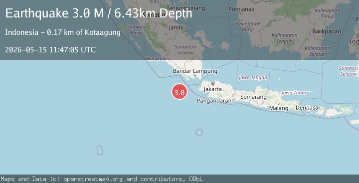 Map of Southwest of Sumatra, Indonesia