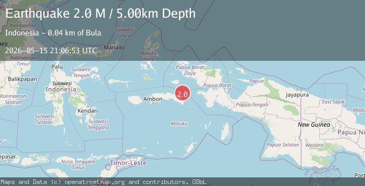 Map of Seram, Indonesia