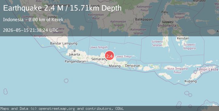 Map of Java, Indonesia