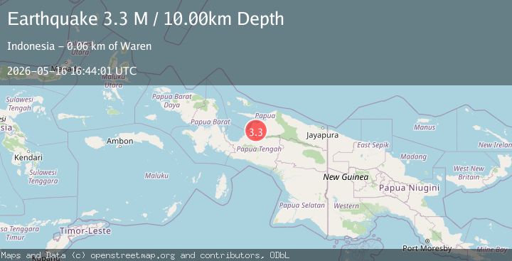 Map of West Papua Region, Indonesia
