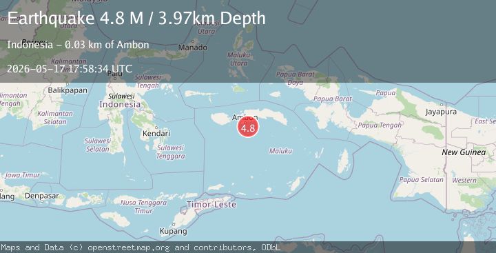 Map of Seram, Indonesia