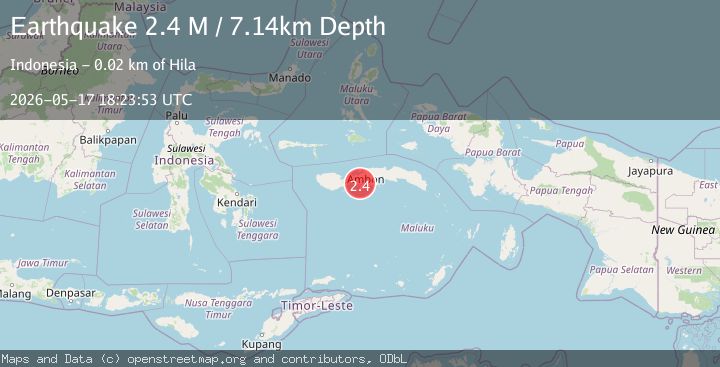 Map of Seram, Indonesia