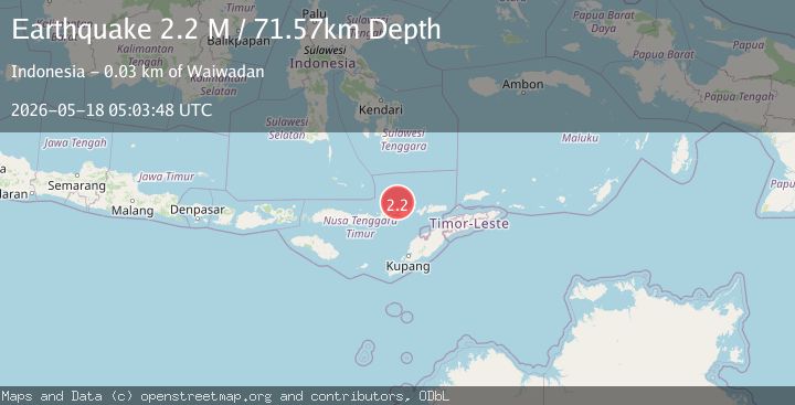 Map of Flores Region, Indonesia