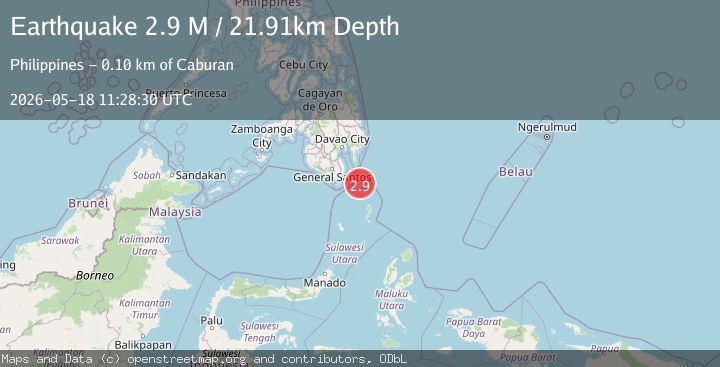 Map of Mindanao, Philippines