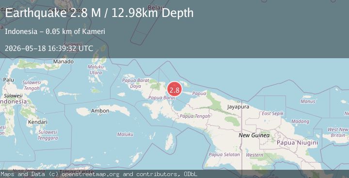 Map of West Papua Region, Indonesia