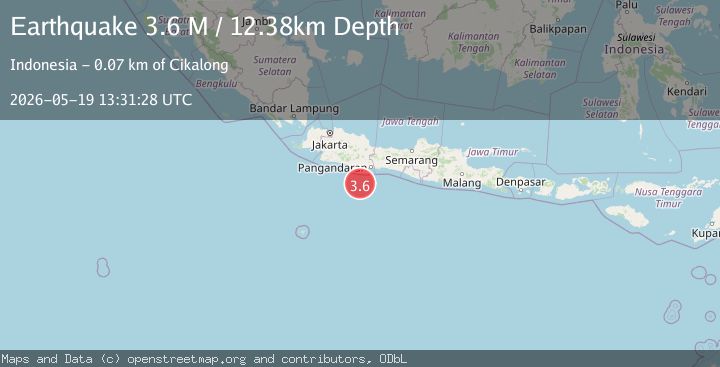 Map of Java, Indonesia