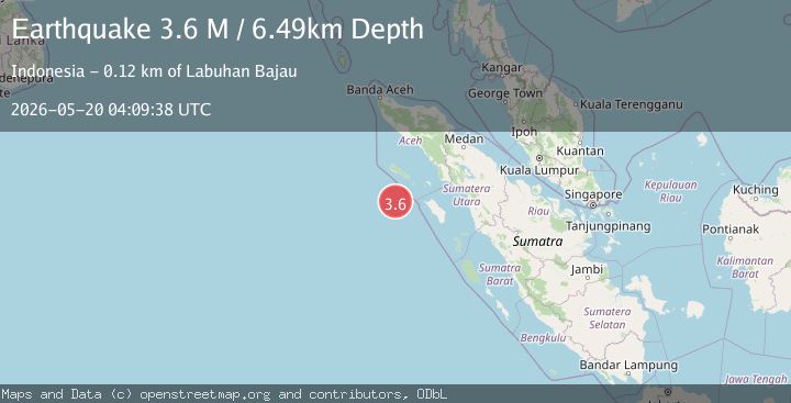 Map of Off West Coast of Northern Sumatra