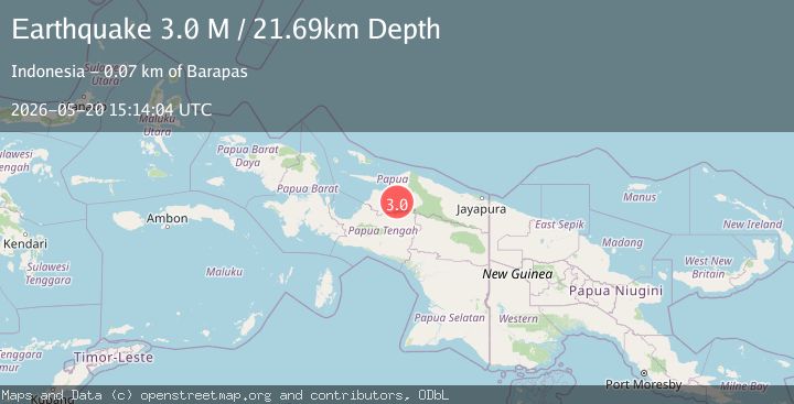 Map of West Papua, Indonesia